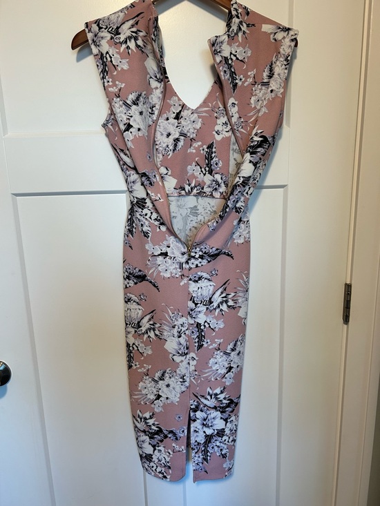 Almost Famous Dusty Rose Floral Midi Dress - Picture 3 of 8